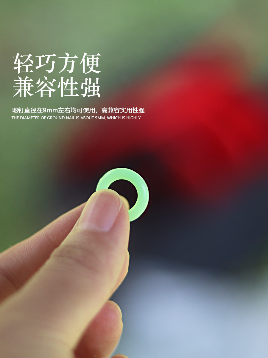 Wholesale outdoor product 10000pcs outdoors silicon rings pin in-the-dark glow