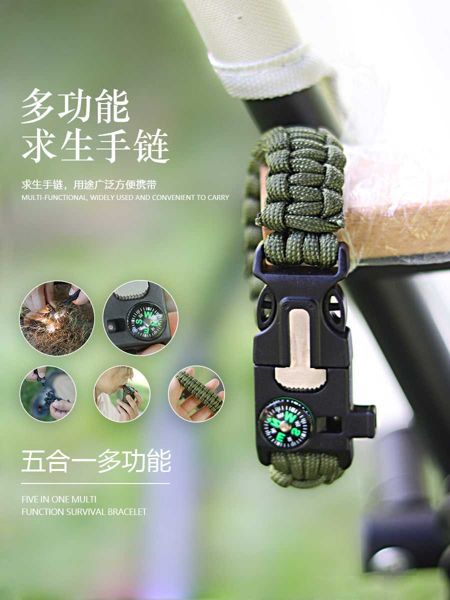 Five-in-one multifuctional outdoor bracelet 100pcs