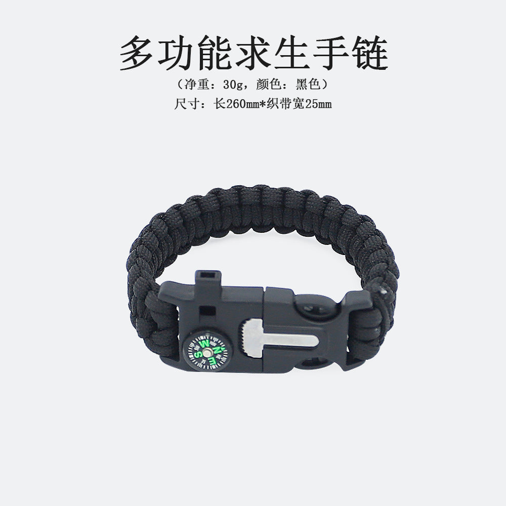 Five-in-one multifuctional outdoor bracelet 100pcs