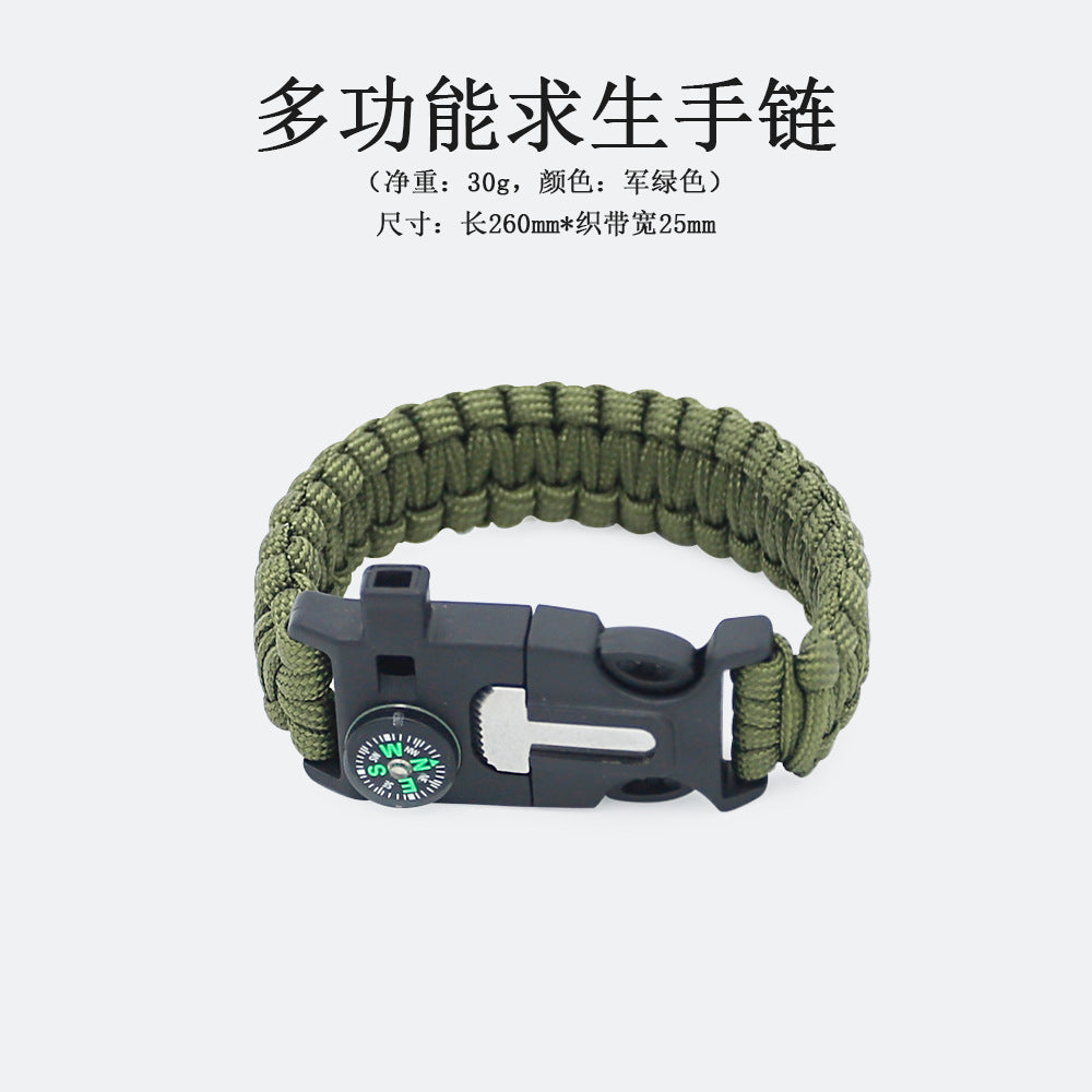 Five-in-one multifuctional outdoor bracelet 100pcs