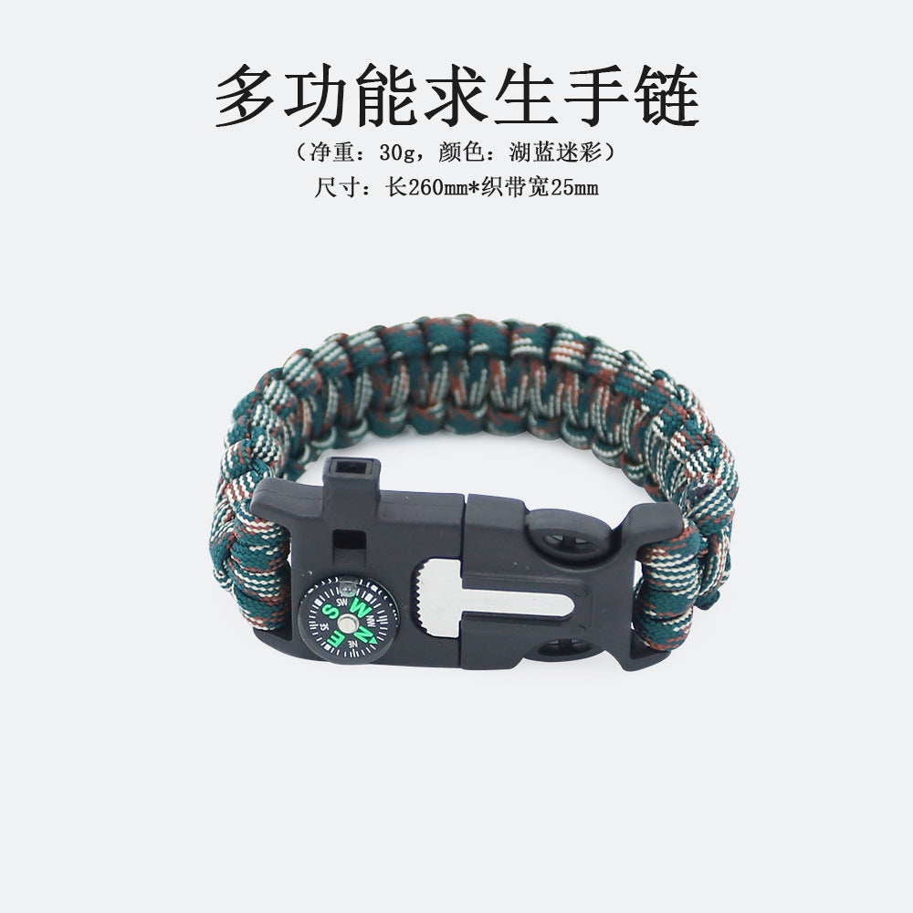 Five-in-one multifuctional outdoor bracelet 100pcs