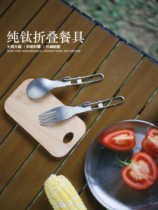 Wholesale outdoor product camping foldable cultery spoon and fork 100 pcs