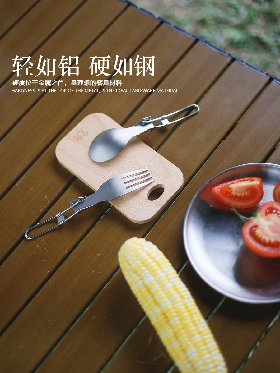 Wholesale outdoor product camping foldable cultery spoon and fork 100 pcs