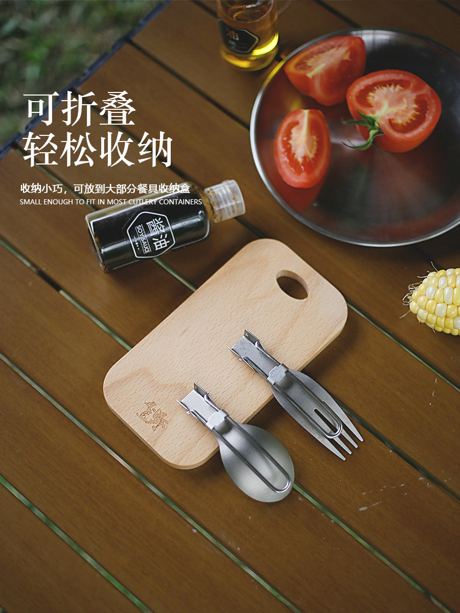 Wholesale outdoor product camping foldable cultery spoon and fork 100 pcs