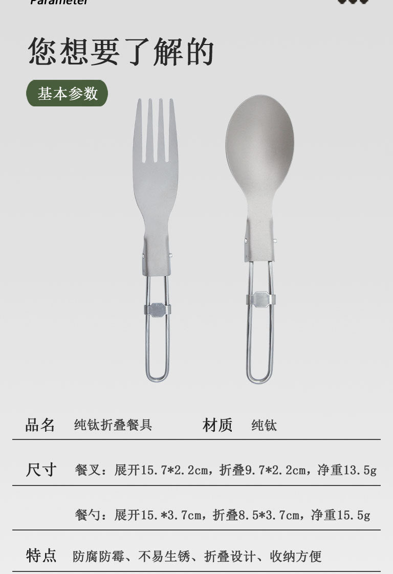 Wholesale outdoor product camping foldable cultery spoon and fork 100 pcs