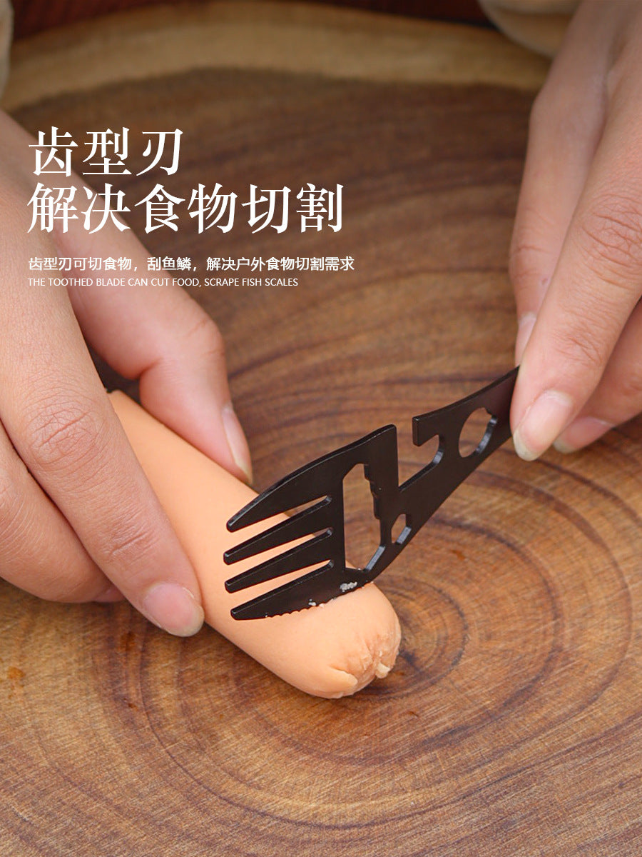 Wholesale outdoor product camping multifunctional fork spoon 100pcs