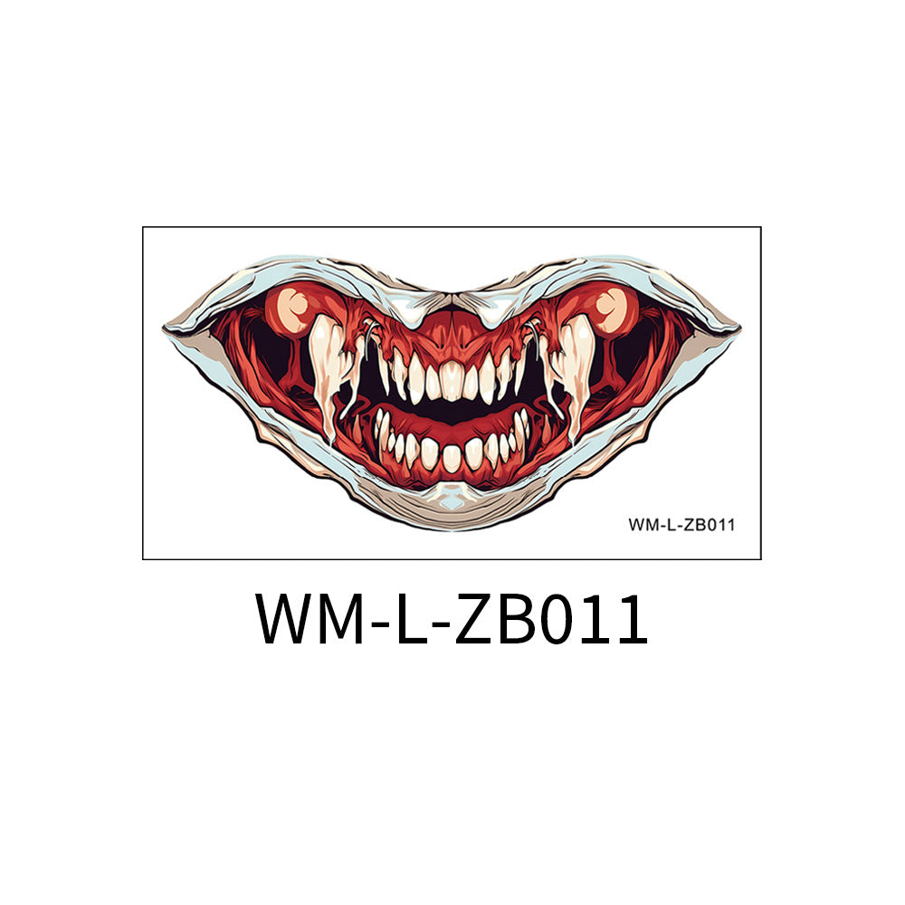 Wholesale Halloween tatoo sticker.big mouth body art 500pcs