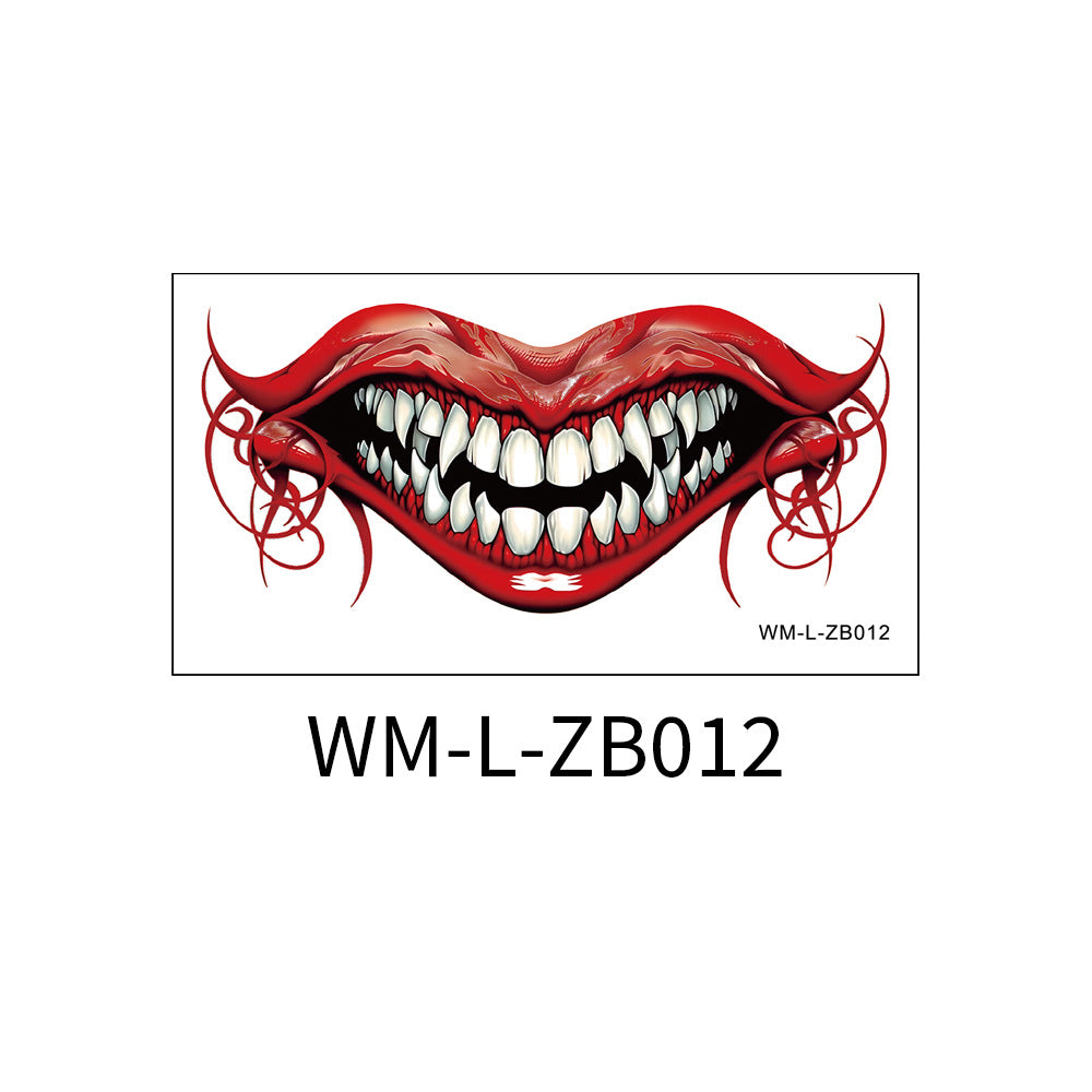 Wholesale Halloween tatoo sticker.big mouth body art 500pcs