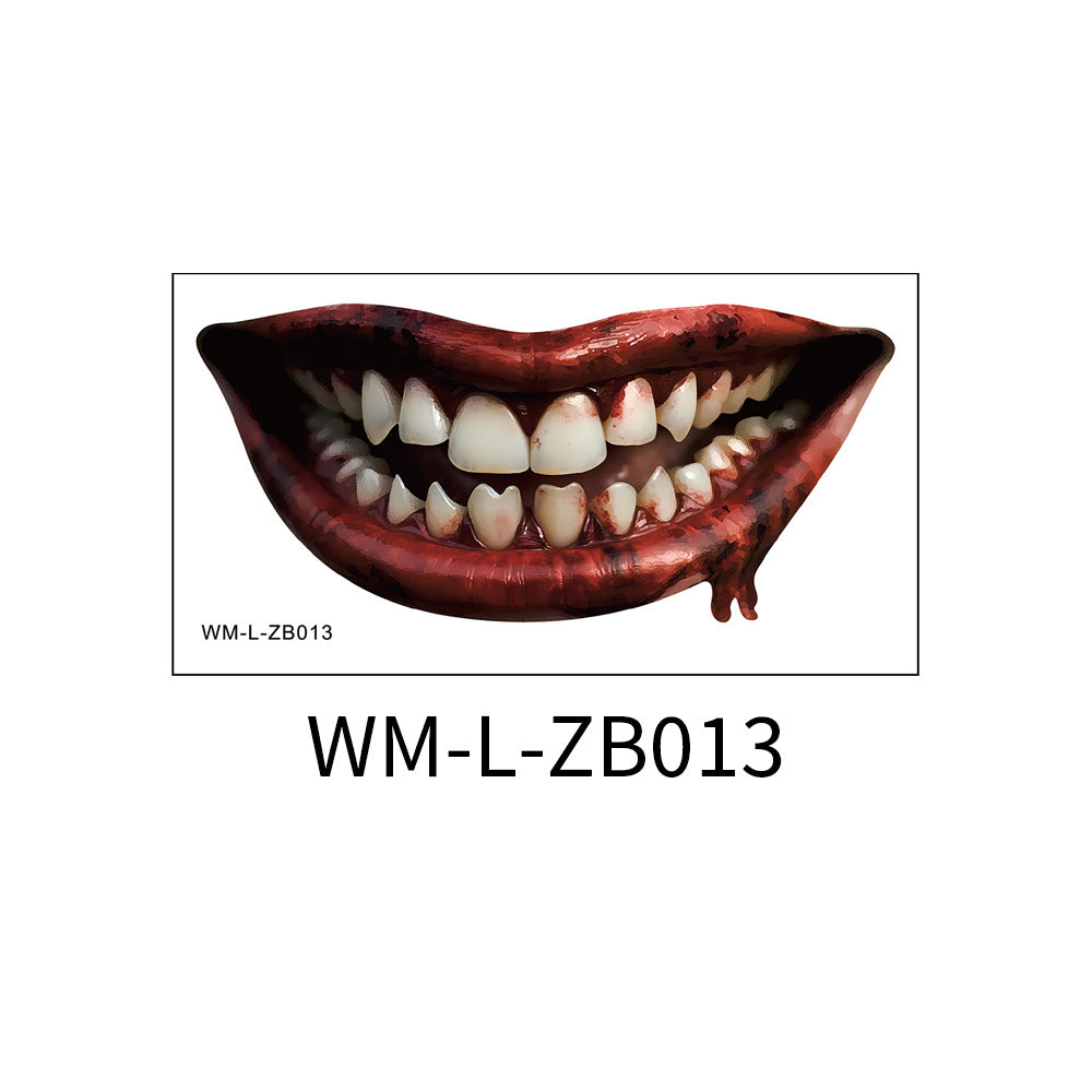 Wholesale Halloween tatoo sticker.big mouth body art 500pcs