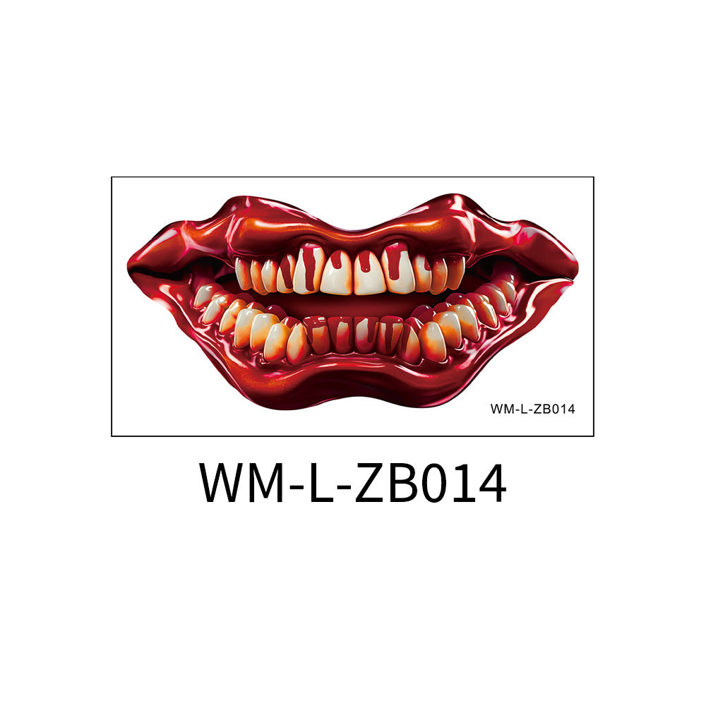 Wholesale Halloween tatoo sticker.big mouth body art 500pcs