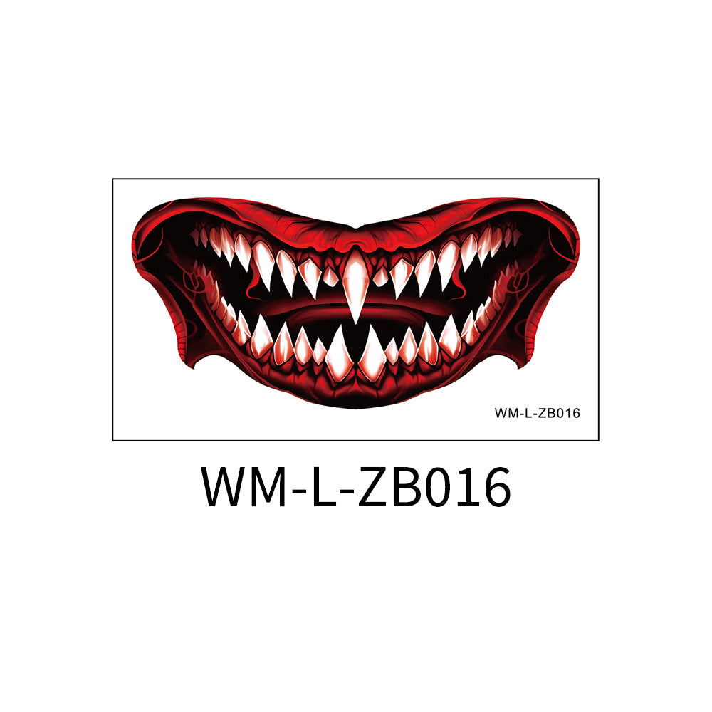 Wholesale Halloween tatoo sticker.big mouth body art 500pcs