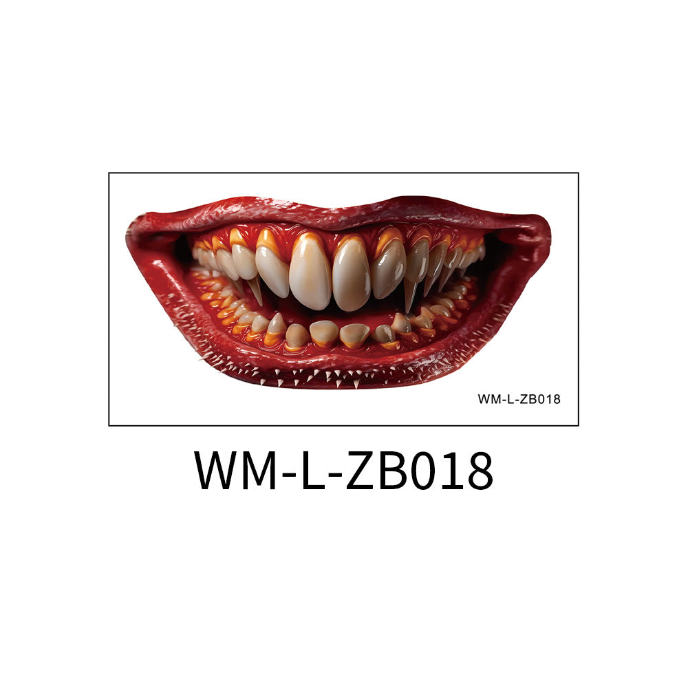 Wholesale Halloween tatoo sticker.big mouth body art 500pcs